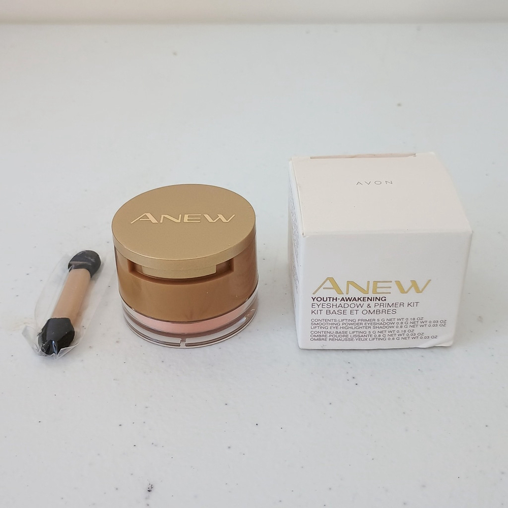 NOS 2010 Avon Anew Youth Awakening Eyeshadow & Primer Kit Soft Mauve F301